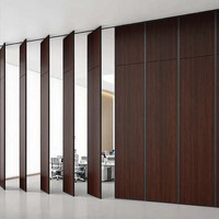 Cloison pliable insonorisée en bois, séparateur de pièce mobile, mur amovible pour salle de conférence, hall d'hôtel, espace de bureau