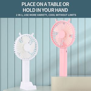 2026 New Arrival Usb Rechargeable Portable Pocket Small Stand <b>Table</b> With Phone Holder Outdoor Hand Held Handheld Mini Fan - Product Image 4