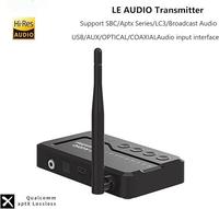 Transmisor de Audio Inalámbrico HD Multi-interfaz V5.4 para TV, Adaptador Inalámbrico de Audio LE Aptx sin Pérdidas/Adaptativo