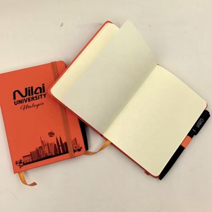 Diario con Banda Elástica y Logotipo Personalizado, Cuaderno A6 de Cuero PU Naranja con Portaplumas Integrado, Regalo para <span class=keywords><strong>Universidad</strong></span> - Product Image 3