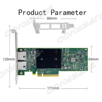 Adaptateur réseau serveur 540-BBUO GRT2K BCM57416 double port 10G BASE-T RJ45 PCIe 3.0 X8