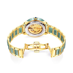 OEM Factory Custom <b>Men</b> Jadeite <b>Watch</b> Automatic <b>Mechanical</b> <b>Men</b> Calendar Natural Jade <b>Watch</b> - Product Image 4