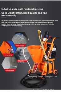 Pistolas pulverizadoras eléctricas multifuncionales de alta presión de 220V, máquina de lechada de revestimiento impermeable <span class=keywords><strong>para</strong></span> lechada de cemento de chorro alto y masilla - Product Image 6