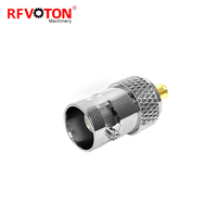 Adaptador Coaxial RF de Latón Macizo, Conector Hembra Q9 BNC a Conector Macho MCX para Dispositivos RF, Antenas, Dispositivos LAN Inalámbricos