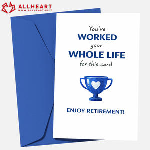 Cartes de retraite personnalisées 5x7 pouces, carte « Je t'aime » avec faible MOQ, enveloppe et autocollant inclus - Product Image 1