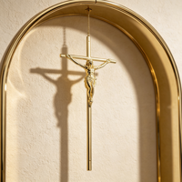 Crucifix de cercueil de croix de cercueil en plastique ornemental de Style européen avec accessoires de décoration funéraire de Jésus