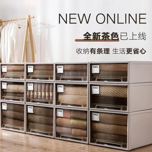 Clothing Organizer <b>Drawer</b> <b>Storage</b> <b>Box</b> 50L-60L Solid Color Rectangle Home Use - Product Image 5