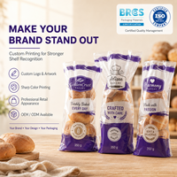 Sacs en plastique transparents pour boulangerie, emballages personnalisés pour pain et gâteaux, étanches, thermoscellables, en gros