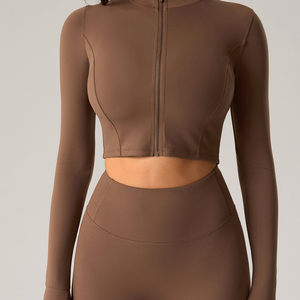 Ensemble de vêtements de sport à manches longues en yoga élastique, ensemble de vêtements de sport multifonctionnel pour l'extérieur - Product Image 3