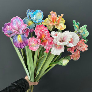 Flores Artificiales E-688, <span class=keywords><strong>Iris</strong></span> Artificiales de Tallo Largo, Ramas de Flores de <span class=keywords><strong>Iris</strong></span> Individuales, Gran Venta - Product Image 1