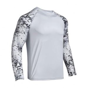 Camiseta de Pesca Deportiva con Protección Solar UPF50+, de Secado Rápido, Manga Larga, Cuello Redondo, Estampada, de Poliéster, Precio de Fábrica - Product Image 1