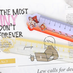 NEU Cartoon Cute Acryl Lineal Kunden spezifisches Logo Anime Peripherie geräte Werbung <span class=keywords><strong>Promotion</strong></span> Lineal Student Briefpapier Geschenke - Product Image 3