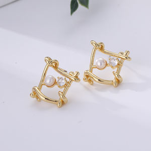 Custom Trendy 18K <b>Gold</b> Plated Waterproof Stainless Steel Hoop <b>Earrings</b> Jewelry <b>Set</b> for Women Party - Product Image 5