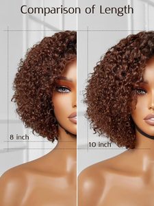 Perruques à dentelle frontale HD Bob tendance les plus vendues, fibre haute température, douce, naturelle, moelleuse, lisse, brésiliennes, vietnamiennes, 10 pouces - Product Image 6