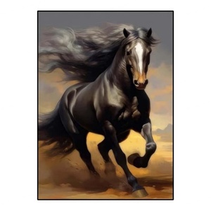Peintures d'animaux modernes en gros, impression HD personnalisée, chevaux, lampes LED décoratives pour la maison, art mural, peinture en porcelaine cristalline - Product Image 5