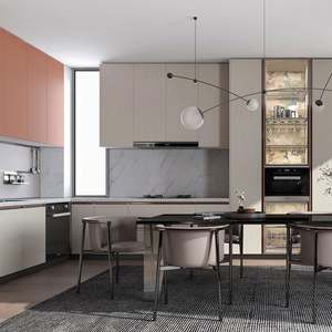 Imported Stainless Steel Kitchen Cabinets Complete Set Anti Bacterial Coating Pull Out Waste <b>Bins</b> Modern Luxury - Product Image 3