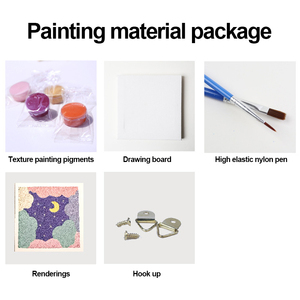 Kuvars kum doku akrilik boya şövale ile boyama kiti DIY akrilik kuvars kum boyama kiti oyuncak malzeme paketi - Product Image 3
