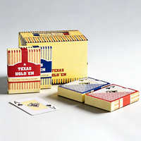 Jeu de cartes de poker personnalisé en PVC écologique, noir, imperméable, avec impression de logo sur mesure, pour usage familial, double boîte pour la vente en gros