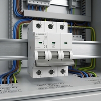 Disjoncteur miniature LINZIELE M80 homologué CE 3P C25 25A 230V 400V 6KA sur rail DIN pour distribution d'énergie industrielle