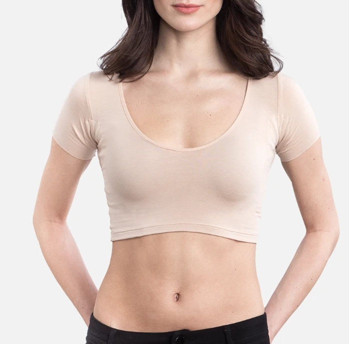 Women Crop scoop Nude