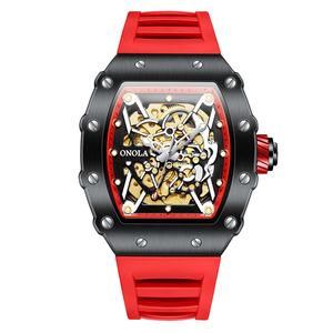 Montres-bracelets mécaniques squelette de luxe de marque supérieure ONOLA 3829 OEM, étanches, automatiques, pour hommes - Product Image 4
