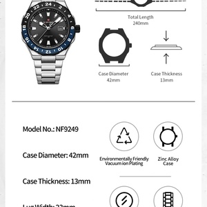 Reloj NAVIFORCE para Hombre de Alta Calidad, Cuarzo, Resistente al Agua 3ATM, Acero Inoxidable, Casual, Lujoso, 2025 - Product Image 2