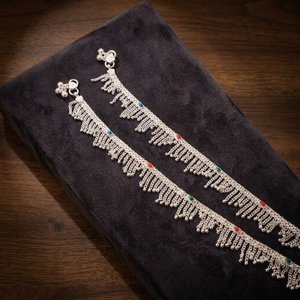 Bracelets de cheville en argent oxydé attrayant antique personnalisé dernière conception Payal pour femmes et filles pour les fêtes mariages festivals - Product Image 1
