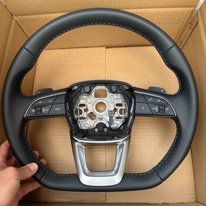 Volant de voiture en cuir pour <span class=keywords><strong>Audi</strong></span> R8 B8 B9 A3 8V A4 A5 A6 C6 S3 S4 S5 S6 A7 S7 RS3 RS4 RS5 <span class=keywords><strong>RS6</strong></span> RS7 Q3 Q5 Q7 <span class=keywords><strong>RS6</strong></span> R8 TT SQ5 SQ7 - Product Image 3