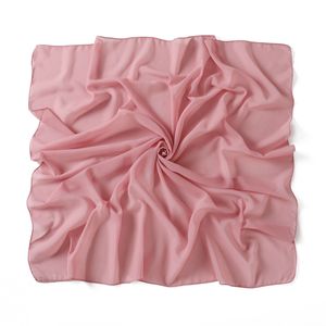 Perla gasa sólida 90 <span class=keywords><strong>centímetros</strong></span> bufanda cuadrada pequeña gasa bufanda cuadrada musulmana gasa bufanda con 50 colores turbante chal - Product Image 6