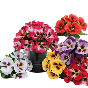 Fiori Artificiali di Pansé in Seta, Realistici Fiori Finti per Vasi, Decorazioni per Casa, Matrimoni, Bouquet e Centrotavola - Product Image 1