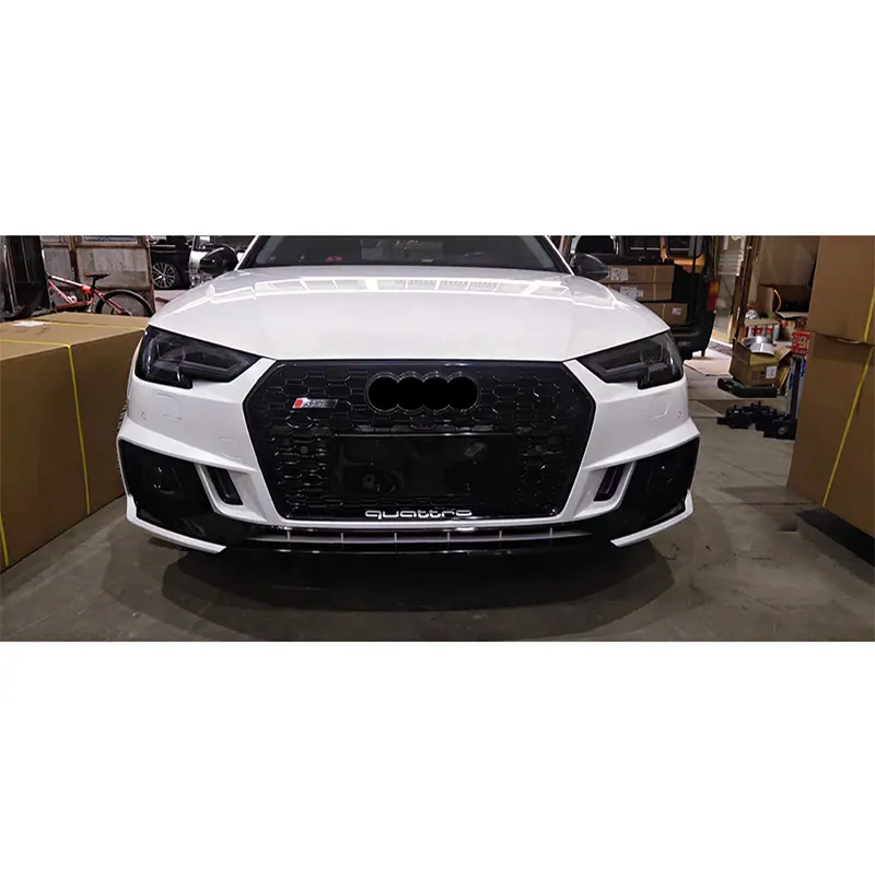 Good price car parts body kit with front bumper assembly grille for Audi A4 B9 2017-2019 upgrade to RS4