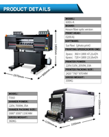Imprimante DTF 3D Titanjet d'origine, fabrication en usine, haute vitesse, A1, 6 têtes d'impression I3200, machine d'impression avec secoueur de poudre