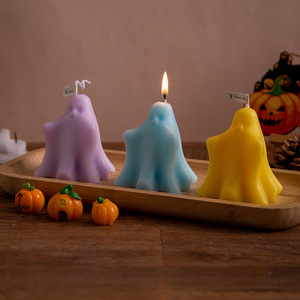Bougie fantôme d'Halloween en cire de paraffine végétale, bougies parfumées en vrac pour la décoration - Product Image 2
