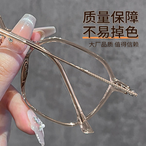 Montures de lunettes géométriques pour femmes de style coréen 8011, monture complète, anti-lumière bleue, origine Danyang, verres en acétate - Product Image 4