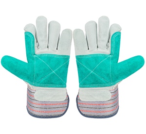 Guantes de Trabajo Industriales de Cuero Vacuno de Doble Palma, Protección para las Manos, Resistentes al Calor, Precio al por Mayor - Product Image 1