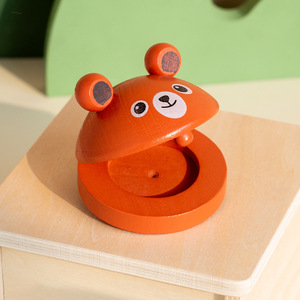 Castañuelas de madera coloridas al por mayor con diseño de animales adorables, instrumento de percusión de juguete para la educación musical - Product Image 4