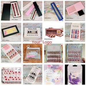 Puntas de <span class=keywords><strong>uñas</strong></span> <span class=keywords><strong>postizas</strong></span> con pegamento, stiletto, almendro, venta al por mayor - Product Image 6