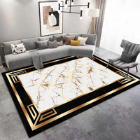 Tapis en velours diamanté doré brillant pour salon, tapis d'intérieur et tapis personnalisé pour salon