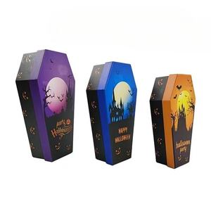 Caja de Regalo de Cartón Gris en Forma de Ataúd Personalizable para Halloween, Accesorios para Fiestas Góticas - Product Image 4