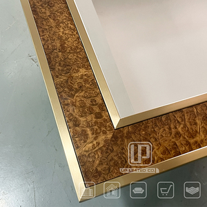 Special Design <b>Rectangle</b> Large Gold Aluminium Frame <b>Mirrors</b> Led <b>Wall</b> Bathroom Hotel <b>Mirror</b> With Led Light UP-3005 <b>Mirror</b> With Le - Product Image 2