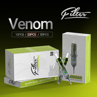 OEM ODM Vente en gros Filtre Venom 20 pièces/boîte RL RS Premium Système de positionnement précis Cartouche Aiguille de tatouage pour l'art corporel