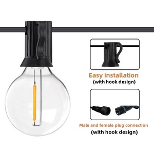 <span class=keywords><strong>Guirnalda</strong></span> de <span class=keywords><strong>Luces</strong></span> Solares G40, Impermeables IP65, para Jardín, Camping, Decoración, con Control Remoto, Éxito de Ventas Transfronterizo - Product Image 4