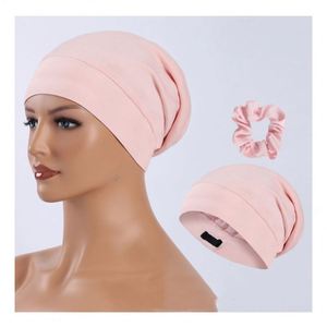 Gorro de Satén Personalizado para el Cabello, Suave, Sin Frizz, para el Cuidado de Rizos, con Correa Ajustable Antideslizante para Rastas, Gorro Scrunchie, Regalos Promocionales - Product Image 1