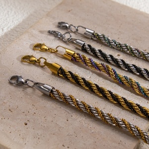 Pulsera/Joyería Zoryn para Mujer, Estilo Veraniego, Moderna, de Acero Inoxidable con Baño de Oro de 18K, Resistente al Desgaste, Diseño de Espirales - Product Image 2