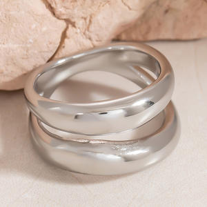 Titanium Steel Mbius Strip <b>Ring</b> Silver Geometric Design Unisex Fashion Jewelry Gift - Product Image 2