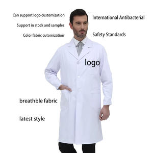 <span class=keywords><strong>Blouse</strong></span> Médicale d'Hôpital Unisexe pour Docteur Tunique Blanche <span class=keywords><strong>Blouse</strong></span> de Laboratoire Uniformes d'Hôpital <span class=keywords><strong>Blouse</strong></span> Chirurgicale pour Homme Vêtement de Travail - Product Image 2