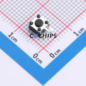 SMG-02B-H035A0 Tactile Switch Bent Lead Through Hole-3P,4.5x4.5mm Switch Single Pole Single Throw Round Button 2.5N 4.5mm - Product Image 1