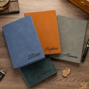 Diario de Cuero Personalizado, Cuaderno de Cuero A5 Grabado con Láser, Ideal como Regalo de Cumpleaños para Él o Ella - Product Image 3