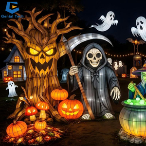 Escultura Luminosa de Dinosaurio Fantasma de Halloween con Ojos Animados, IP67, para Zona de Terror de Parques Temáticos, con Certificación CE - Product Image 5