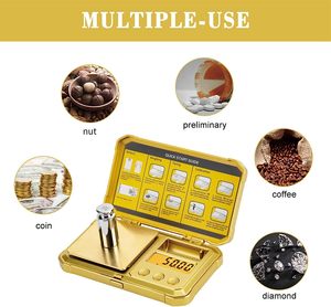 Độ Chính Xác Cao Kỹ Thuật Số Túi Quy Mô Đồ Trang Sức Quy Mô 200G/0.01G Điện Tử Quy Mô ABS Nhựa + Thép Không Gỉ 2 * Aaa Pin - Product Image 4